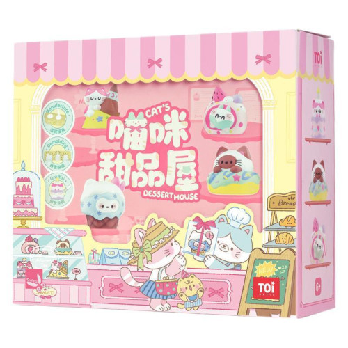 TOI圖益石膏娃娃萌粒手工diy材料兒童手工喵咪甜品屋兒童女孩玩具
