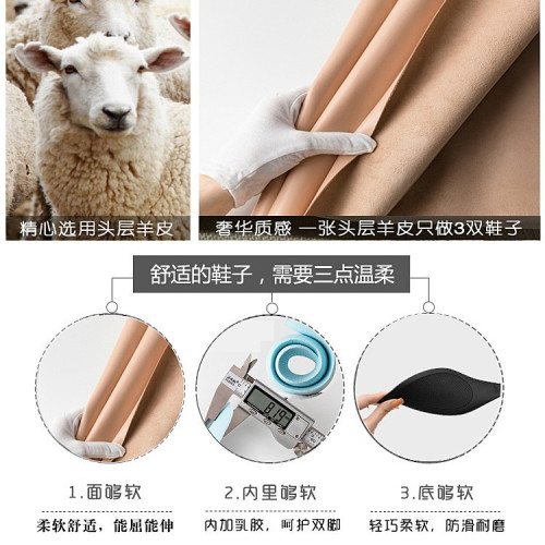 紅底高跟鞋女新款2025尖頭真皮設計感小衆網紅氣質黑色細跟單鞋秋