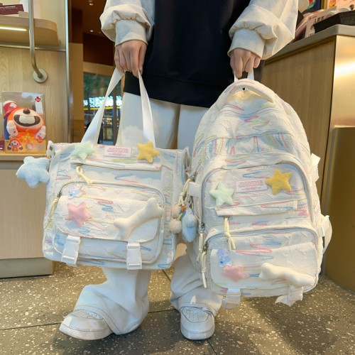 2025新款書包兒童小學生3-6年級女生初中生高中後背包學院風雙肩包
