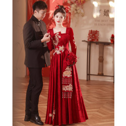 敬酒服新娘2025新款夏季紅色結婚新中式出閣訂婚宴禮服裙女高級感