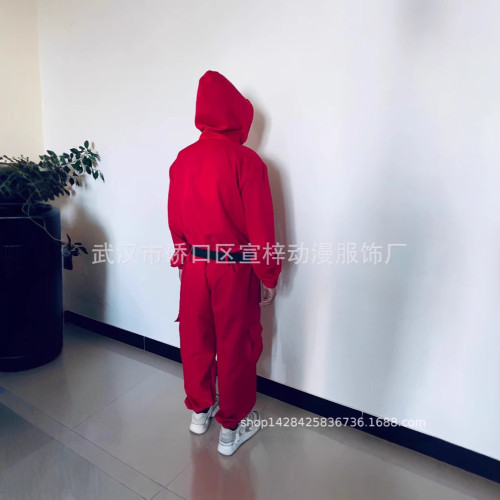 2025熱門電影歐美爆款紅色連體衣腰cosplay萬聖節聖誕節