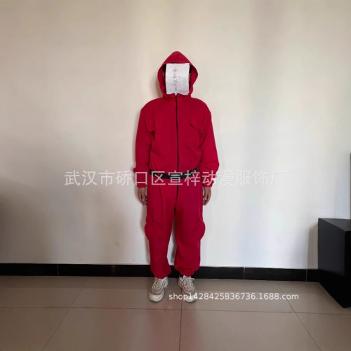 2025熱門電影歐美爆款紅色連體衣腰cosplay萬聖節聖誕節
