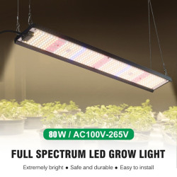 led植物燈量子板長條補光燈全光譜綠植花架多肉蔬菜生長燈80w