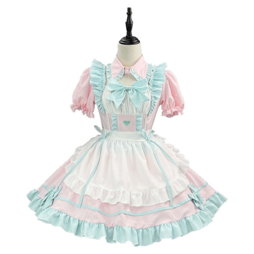 新款 洛麗塔蘿莉連衣裙女傭服軟妹咖啡廳二次元Lolita洋裝女僕裝