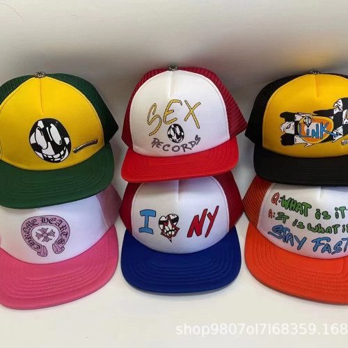 Chrome hearts 美式潮牌新款情侶夏季trucker cap 遮陽帽