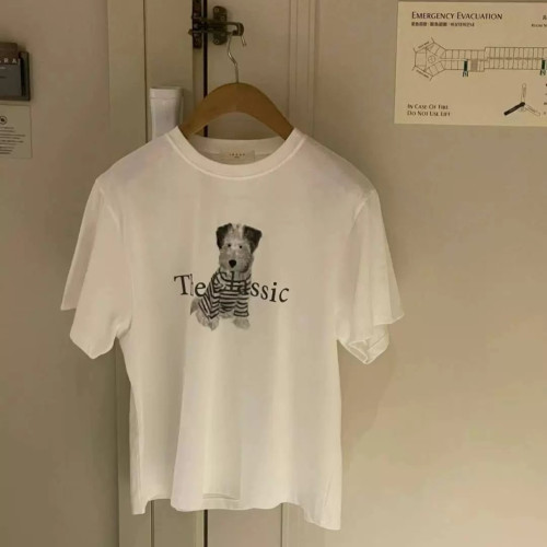 現/韓版東大門inouf同款可愛小狗印花短袖T恤女生春夏季新款