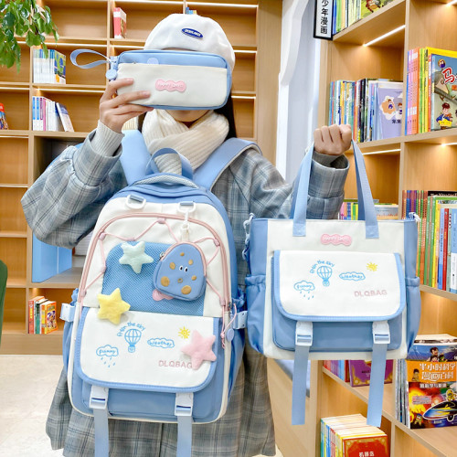 兒童書包女生初中生高中生減負大容量雙肩包女小學生高顔值生後背包