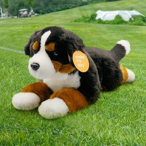 仿真狗狗毛絨玩具可愛伯恩山澳大利亞犬公仔兒童安撫娃娃杜賓玩偶