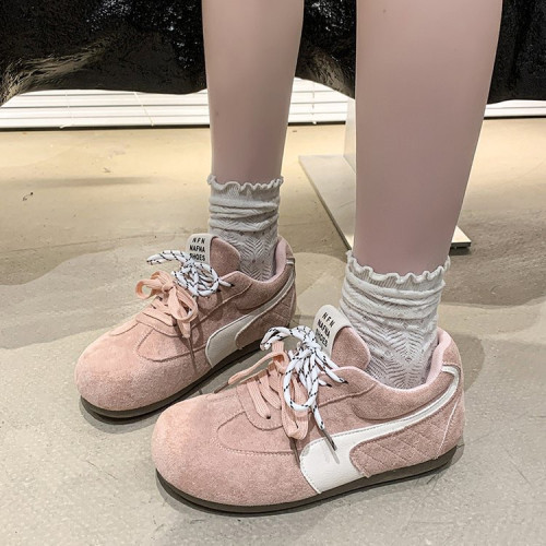 ins韓版新款阿甘鞋女2025春季學生運動跑步休閒鞋厚底德訓鞋