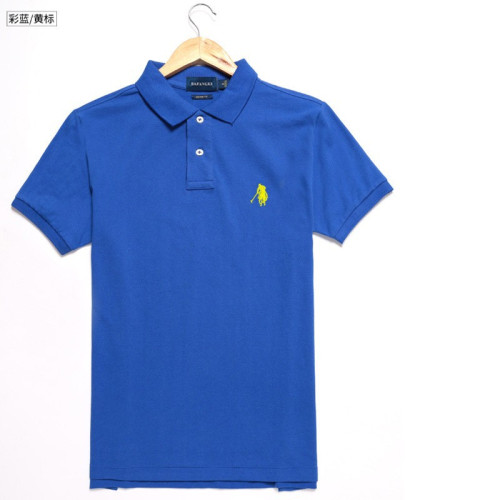 小馬標男式翻領刺綉純色純棉大碼寬松短袖t恤經典爆款POLO衫