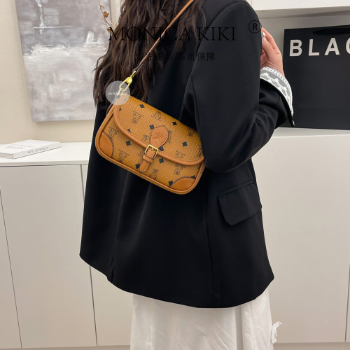 莫妮卡奇奇休閒百搭翻蓋小方包包女2025新款今年流行小衆