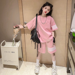 594女童夏裝套裝2023新款兒童夏款衣服時髦洋氣網紅中大童休閒