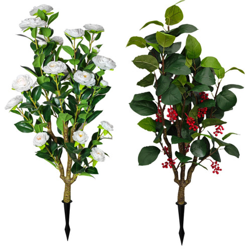  爆款仿真綠植地插小柏樹仿真柏樹盆景黃楊木薰衣草假