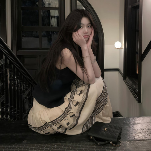 慵懶松弛感套裝女2025夏季氣質高級感背心開衫國風半身裙兩件套潮