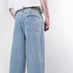 滑板潮Dime BAGGY 直筒潮牌純棉寬松DENIM PANTS刺綉牛仔短褲