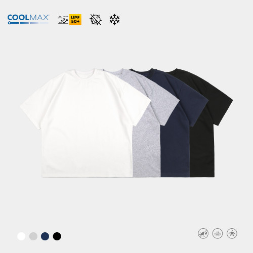 TRS男裝丨25SSCOOLMAX涼感吸溼排汗抗紫外線三防小領口短袖T恤男