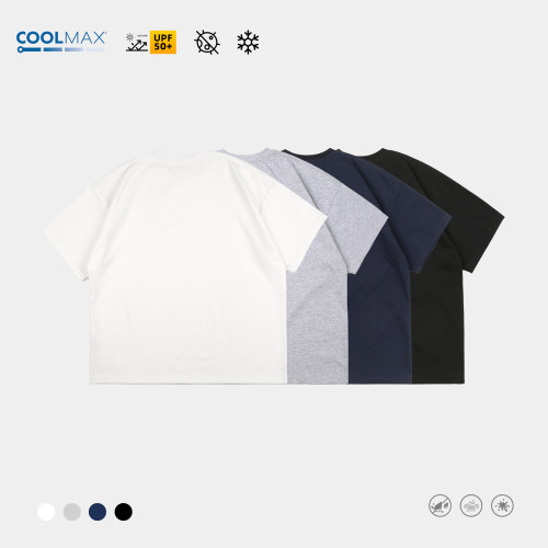 TRS男裝丨25SSCOOLMAX涼感吸溼排汗抗紫外線三防小領口短袖T恤男