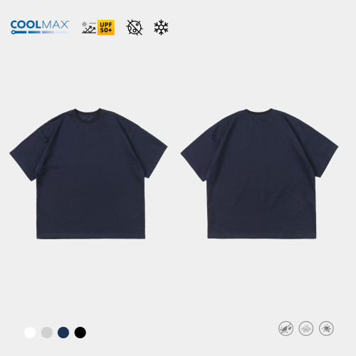 TRS男裝丨25SSCOOLMAX涼感吸溼排汗抗紫外線三防小領口短袖T恤男