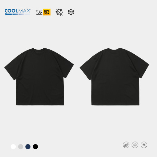 TRS男裝丨25SSCOOLMAX涼感吸溼排汗抗紫外線三防小領口短袖T恤男