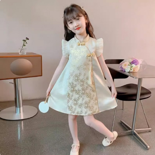 女童連衣裙2025新款夏季兒童漢服國風旗袍公主裙夏裝小女孩裙子薄