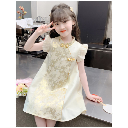 女童連衣裙2025新款夏季兒童漢服國風旗袍公主裙夏裝小女孩裙子薄