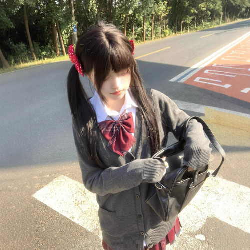 學院風日系JK曡穿套頭毛衣背心女無袖馬甲V領純色上衣慵懶風