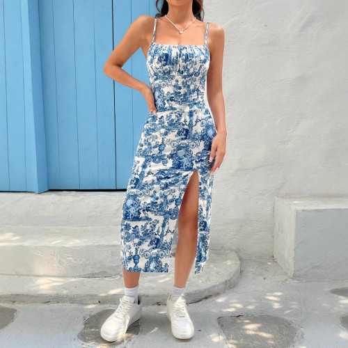 2024歐美女裝shein裙子夏季新款衣服吊帶裙連衣裙