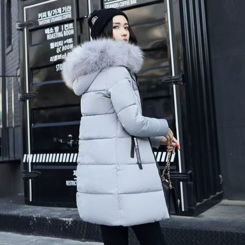 2025棉衣女中長款修身顯瘦棉服外套大碼大毛領加厚大碼棉襖潮