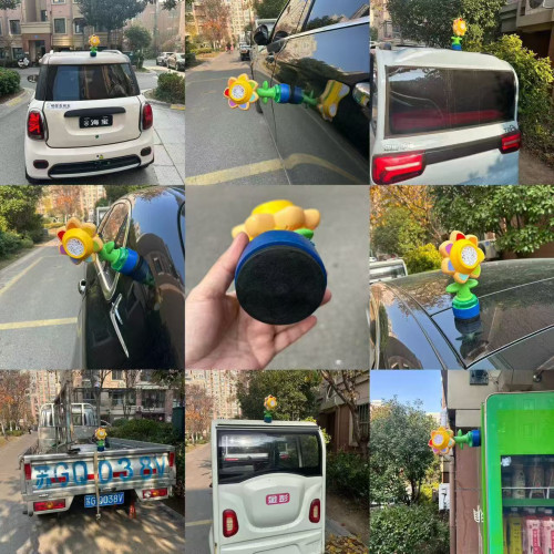 泡泡機遙控七色花向日葵網紅車用汽車尾部外部裝飾掛件噴泡泡神器