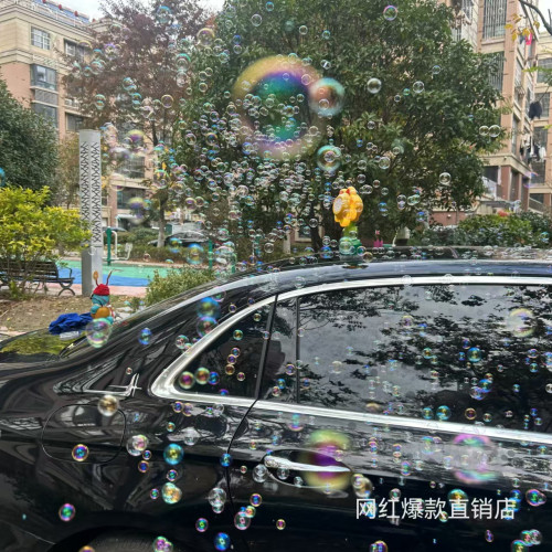 泡泡機遙控七色花向日葵網紅車用汽車尾部外部裝飾掛件噴泡泡神器