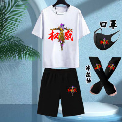 夏季2025爆款權威潮流印花網紅和平同款精英裝扮男女短袖棉套裝