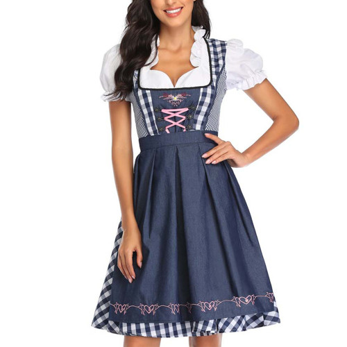 2025啤酒節服裝德國傳統巴伐利亞服飾連衣裙萬聖節服裝成人女爆款