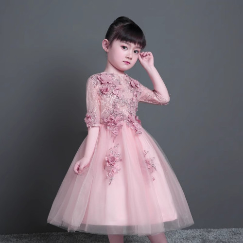 女童禮服裙洋氣公主六一走秀婚禮2025新款氣質夏款兒童鋼琴花童裙