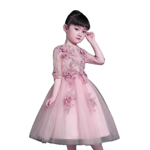 女童禮服裙洋氣公主六一走秀婚禮2025新款氣質夏款兒童鋼琴花童裙