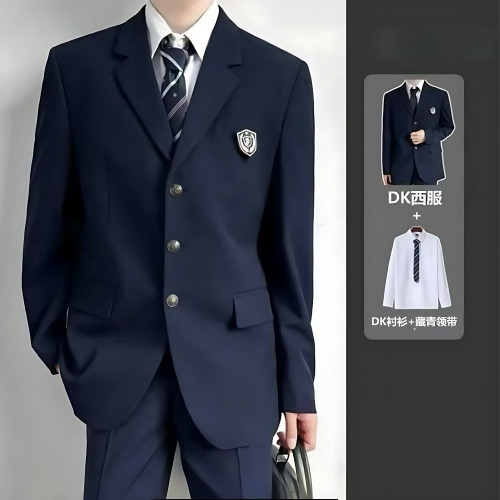 高級感日系dk製服西裝外套男士休閒西服學生畢業禮服cos韓系套裝