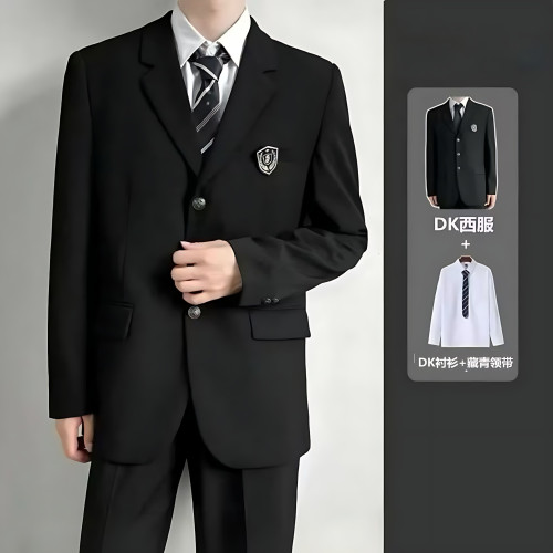 高級感日系dk製服西裝外套男士休閒西服學生畢業禮服cos韓系套裝