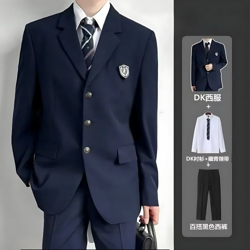 高級感日系dk製服西裝外套男士休閒西服學生畢業禮服cos韓系套裝