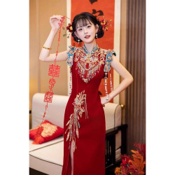 新中式重工秀禾服旗袍敬酒服2025新款新娘晨袍訂婚禮服迴門服夏季
