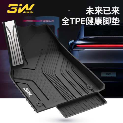3W全TPE腳墊適用於特斯拉煥新版modelY 專用汽車腳墊丫