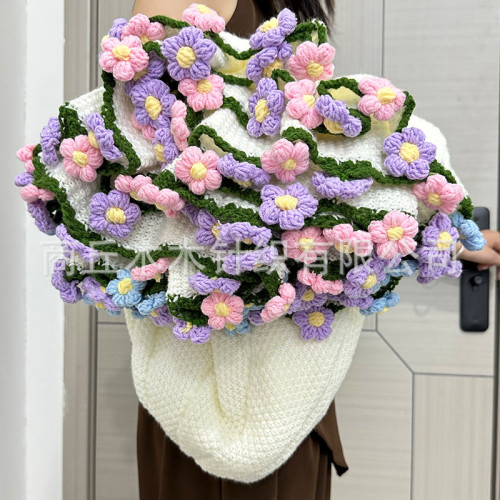 爆品情人節教師節禮物成品玫瑰花向日葵泡芙花花束毯子