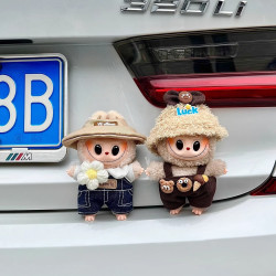 汽車尾部車尾玩偶裝飾品掛件後備箱尾部汽車貼玩偶擺件車用飾品
