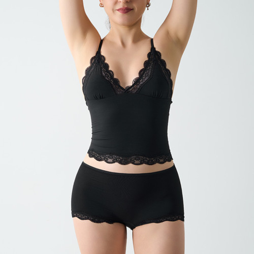 FITS EVERYDODY LACE SET SK性感蕾絲深V無鋼圈套裝吊帶時尚內搭