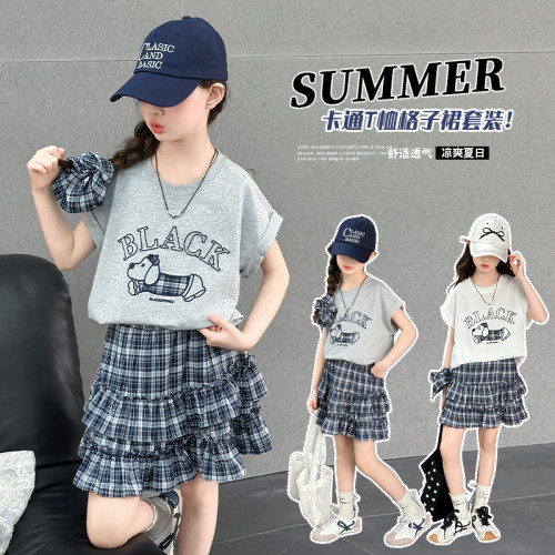 女童夏裝2025新款小寶寶中大童韓版洋氣兒童裝百搭潮休閒女孩夏季