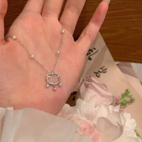 新中式中古風平安鎖吊墜項鍊女輕奢小衆優雅氣質鎖骨鍊百搭頸鏈