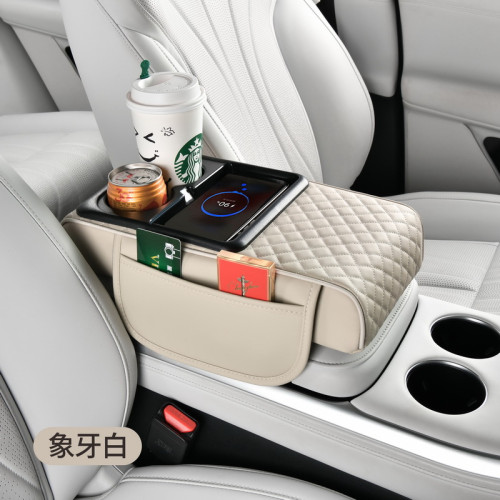 新款無線充電款汽車扶手箱墊收納多功能增高墊扶手箱手機充電一體