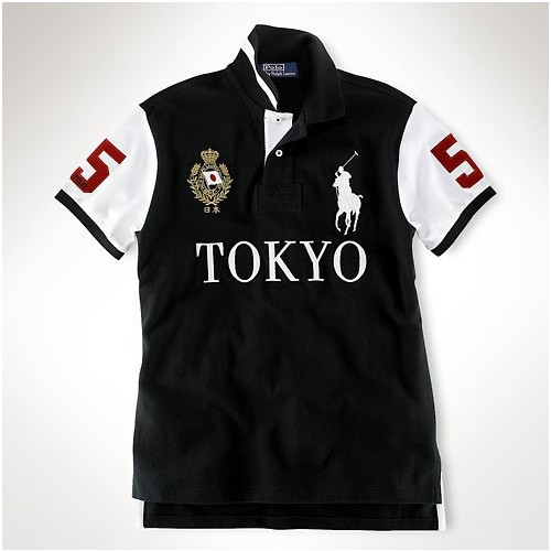 夏季POLO衫翻領刺綉純棉大馬城市款休閒大碼上衣T恤Polo短袖