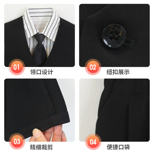 兒童西裝男童春夏休閒帥氣馬甲套花童周嵗禮服男孩主持攝影演出服