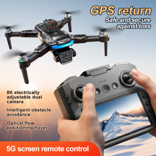 GPS無人機A14無刷4.5寸帶屏控避障光流智能高清航拍遙 控飛機