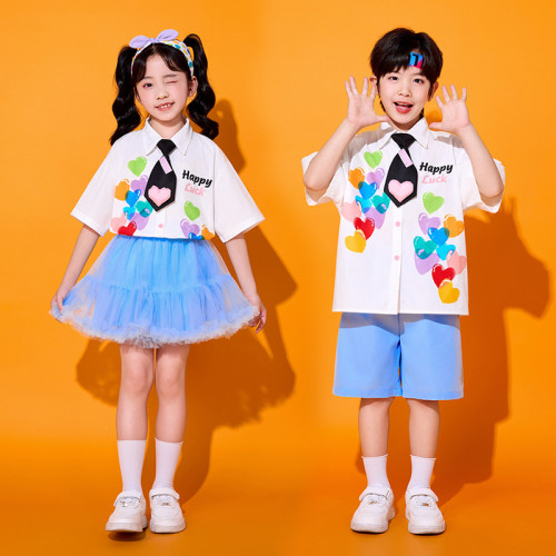 六一兒童啦啦隊演出服小學生運動會班服幼兒園舞台服畢業表演服裝