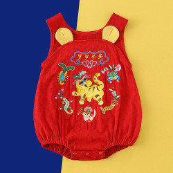 端午節寶寶五毒衣嬰兒衣服老虎衣中國風夏季背心包屁衣5563